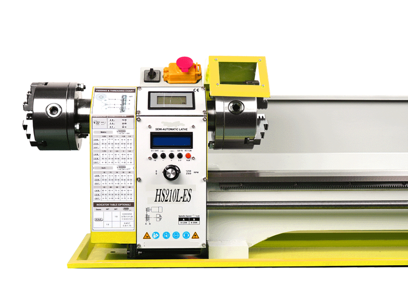 HS210L-ES 1000 mm Auto à gauche et filetage droit Fabriquant Mini CNC Metal Lathe Machine avec deux tête de mandrin