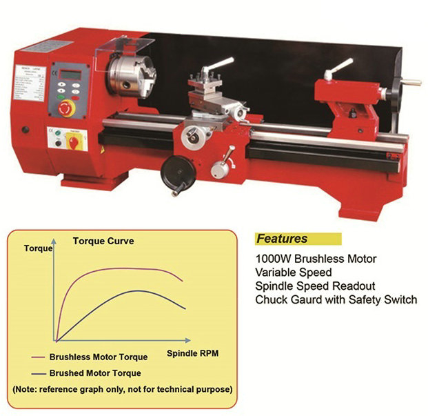 SC6 Brushless Motor Topbench Lathe 