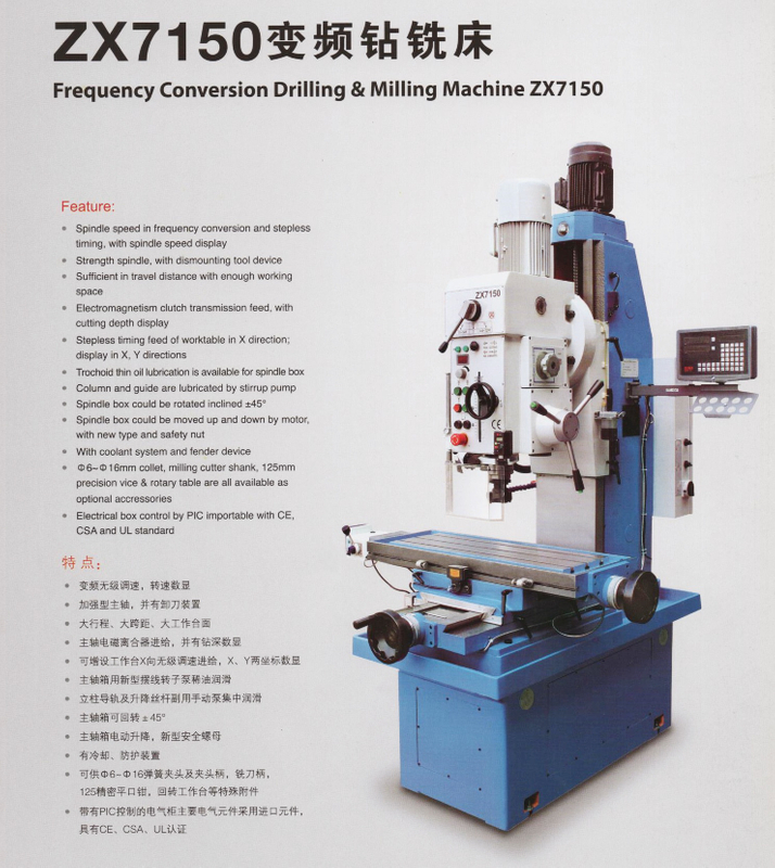 Forage et fraisage ZX7150