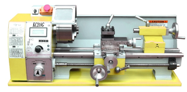  KC210G 8x16 tour avec boîte de vitesses de filetage inversé, moteur sans balais de 750W de haute qualité avec fonction d'alimentation automatique postive et inverse mini-machine de tour en métal