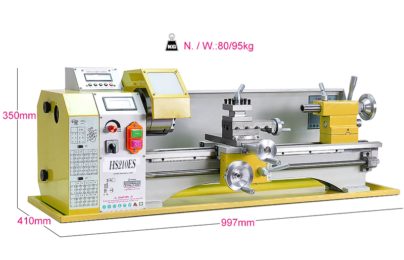 HC210ESX800 Auto gauche et filetage droit fabriquant une mini machine de tour en métal CNC