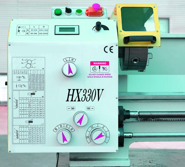 HX330V Plus (330x915mm) Vario Motor 1500W avec 160 mm Chuck 915 * 330 mm Machine de tour en métal bricolage