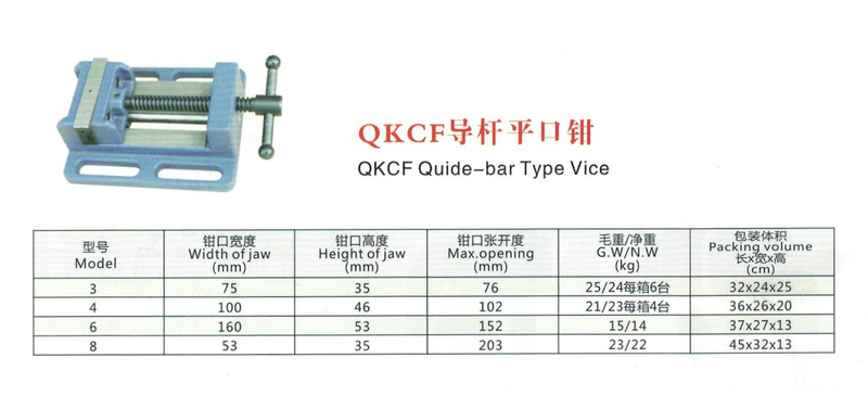 Type de barre de quiure QKCF Vice 