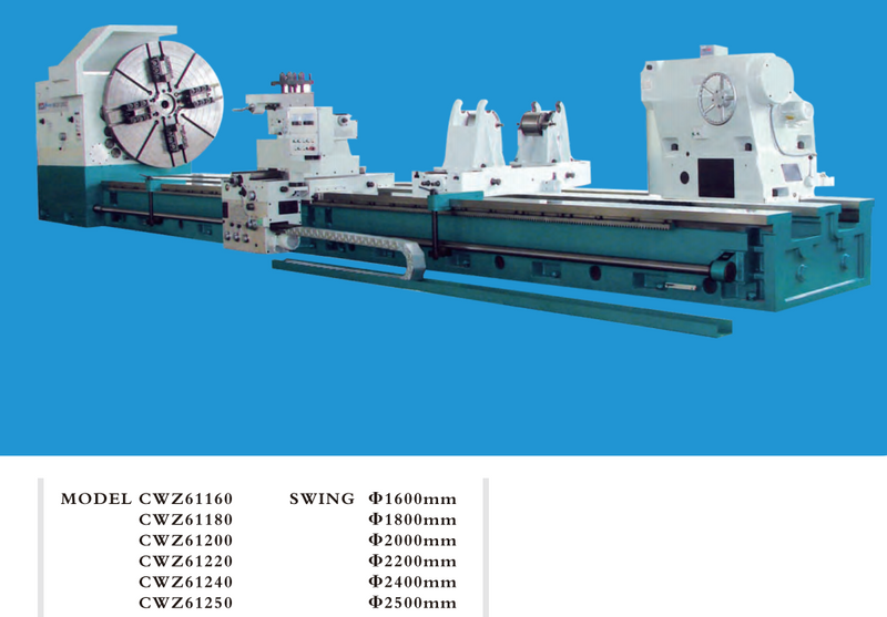 Lathe robuste CWZ61160-CW61180-CWZ61200-CWZ61220-CWZ61240-CWZ61250
