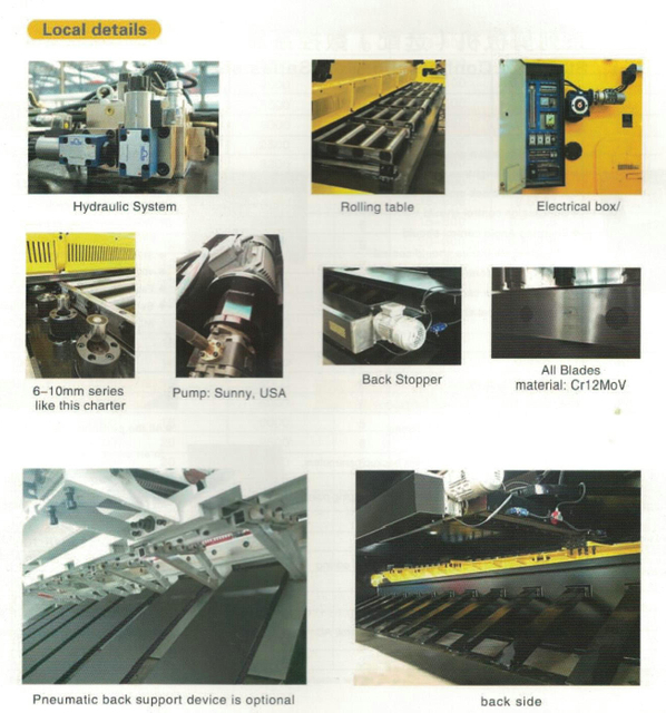 Série QC11k Cisque de guillotine hydraulique NC