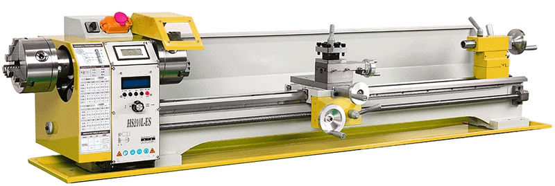 HS210L-ES 1000 mm Auto à gauche et filetage droit Fabriquant Mini CNC Metal Lathe Machine avec deux tête de mandrin
