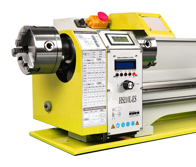 HS210L-ES 1000 mm Auto à gauche et filetage droit Fabriquant Mini CNC Metal Lathe Machine avec deux tête de mandrin