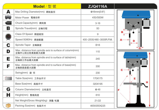 Princer sous pression ZJQ4116A