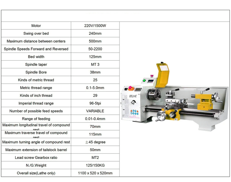 Machine de tour semi-CNC HX240E