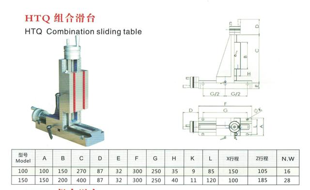 Table coulissante combinée HTQ 