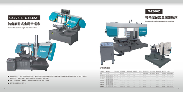 Angle de rotation horizontale Bande métallique Saw G4260Z