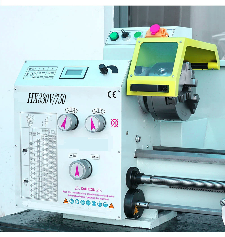 MOTEUR HX330V (330X750MM) Vario 1500W avec 160 mm Chuck 915 * 330 mm Machine de tour en métal bricolage