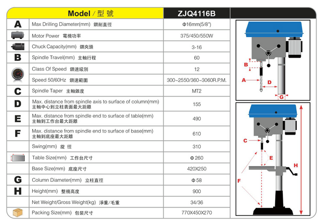 Princer de la forte ZJQ4116B