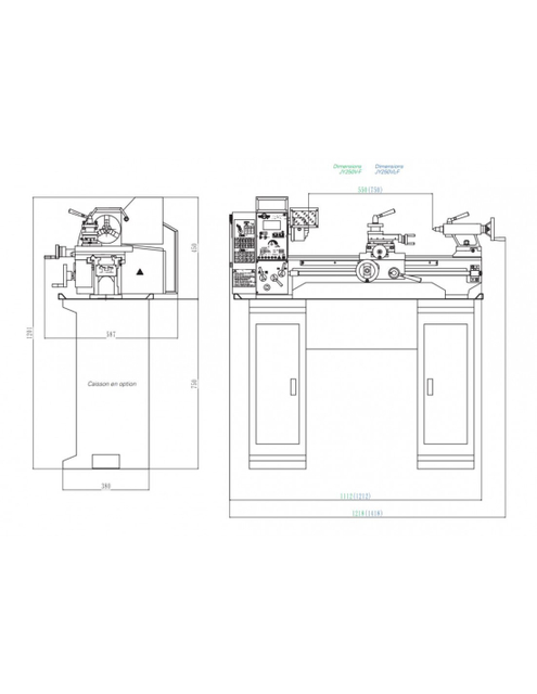  Lathe du banc d'alimentation automatique JY250VFX550 
