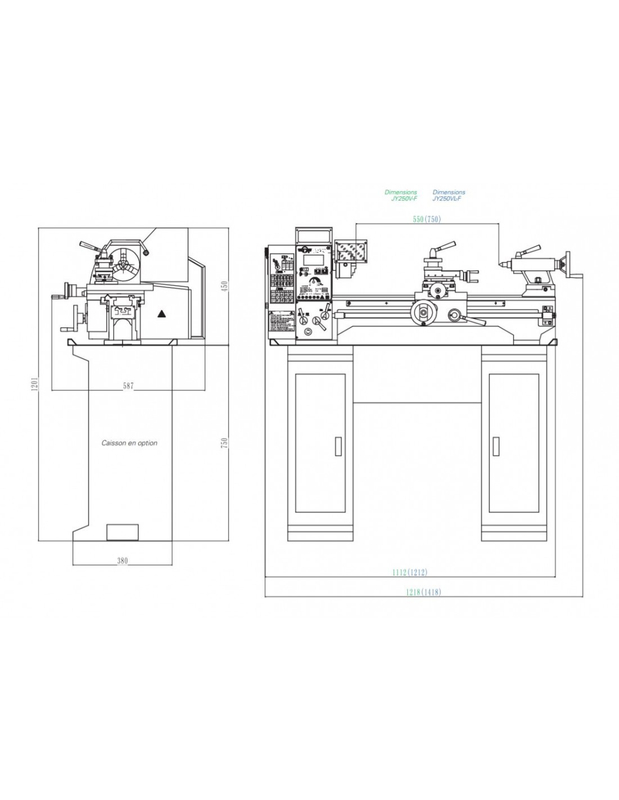  Lathe du banc d'alimentation automatique JY250VFX550 