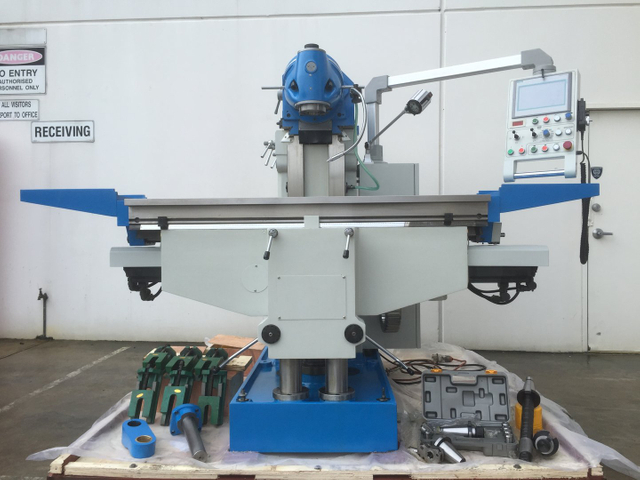 FU-460S-16. Universal Mill 1635 mm x 460 mm Tableau, broche verticale ISO 50, dro à 3 axes
