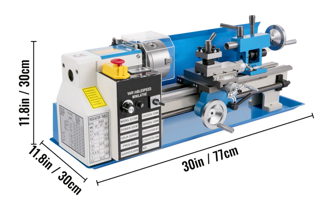 Lathe de banc 7 'x14 ' (180x350 mm) DRO