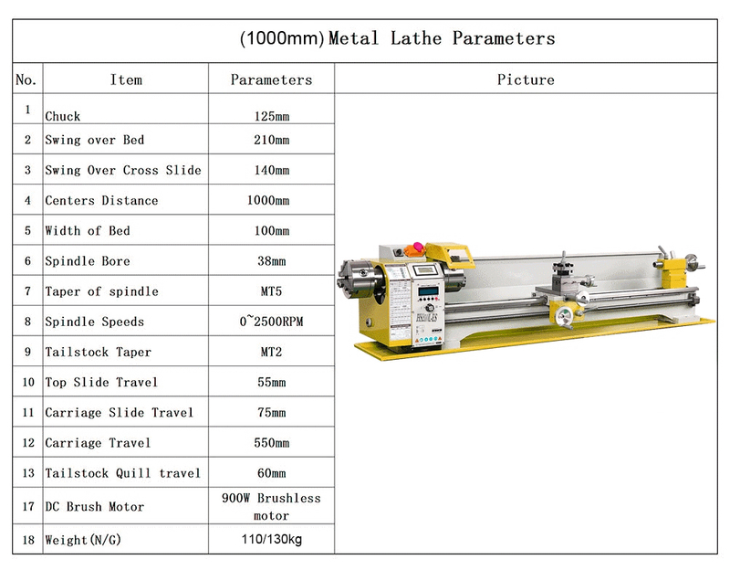 HS210L-ES 1000 mm Auto à gauche et filetage droit Fabriquant Mini CNC Metal Lathe Machine avec deux tête de mandrin