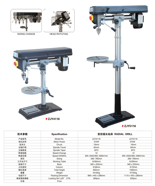 Perceuse radiale 