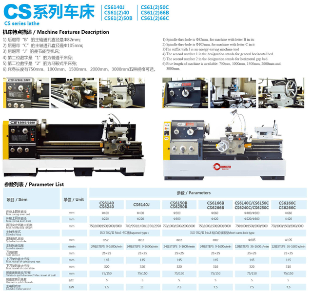  Série Série Horizontal Lathe 