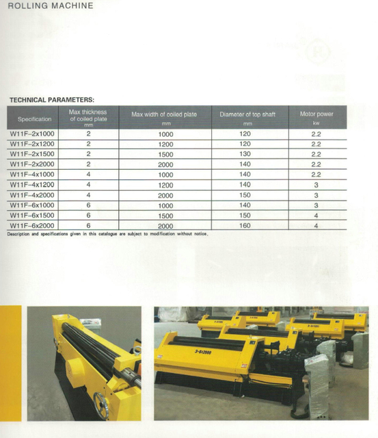 Machine de roulement de plaque asymétrique mécanique à 3 rouleaux mécaniques 