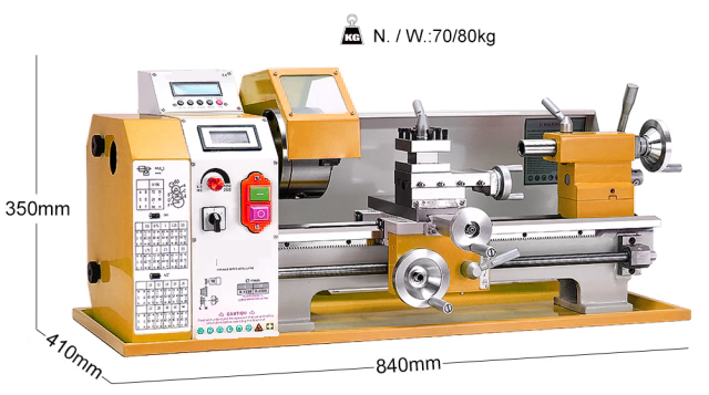 HS210ESX400 Auto gauche et filetage droit fabriquant une mini machine de tour en métal CNC