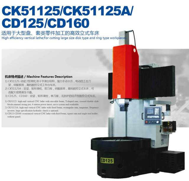 CD125 Série CNC Lathe 