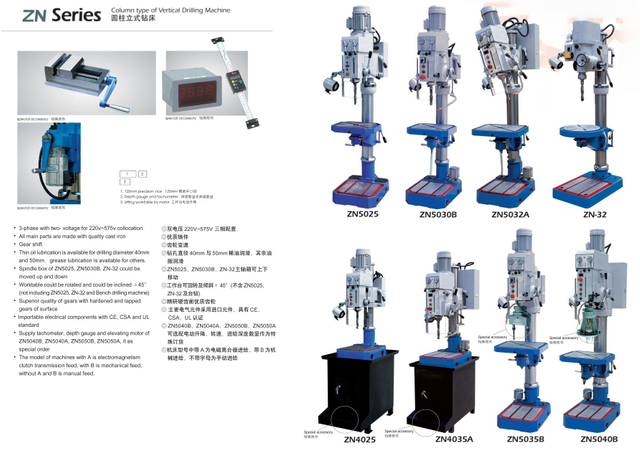 Série Zn Machine de forage à engrenages 