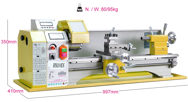 HS210ESX600 Auto gauche et filetage droit fabriquant une mini machine de tour en métal CNC