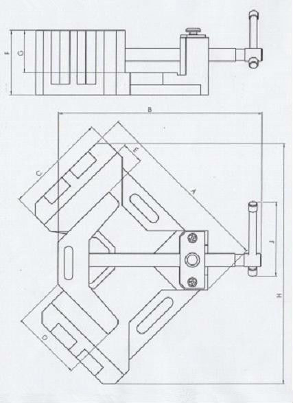 Pince de vice-angle QKY à 90 degrés 