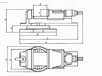 Vice de machine EK avec base pivotante 