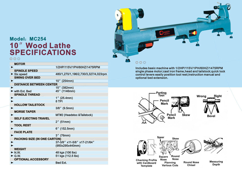 10 'Lathe en bois 